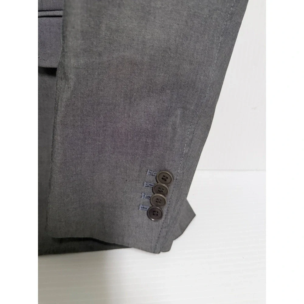 Banana Republic Modern Slim Fit Blazer Mens 42R Grey Two Button Sport Coat
